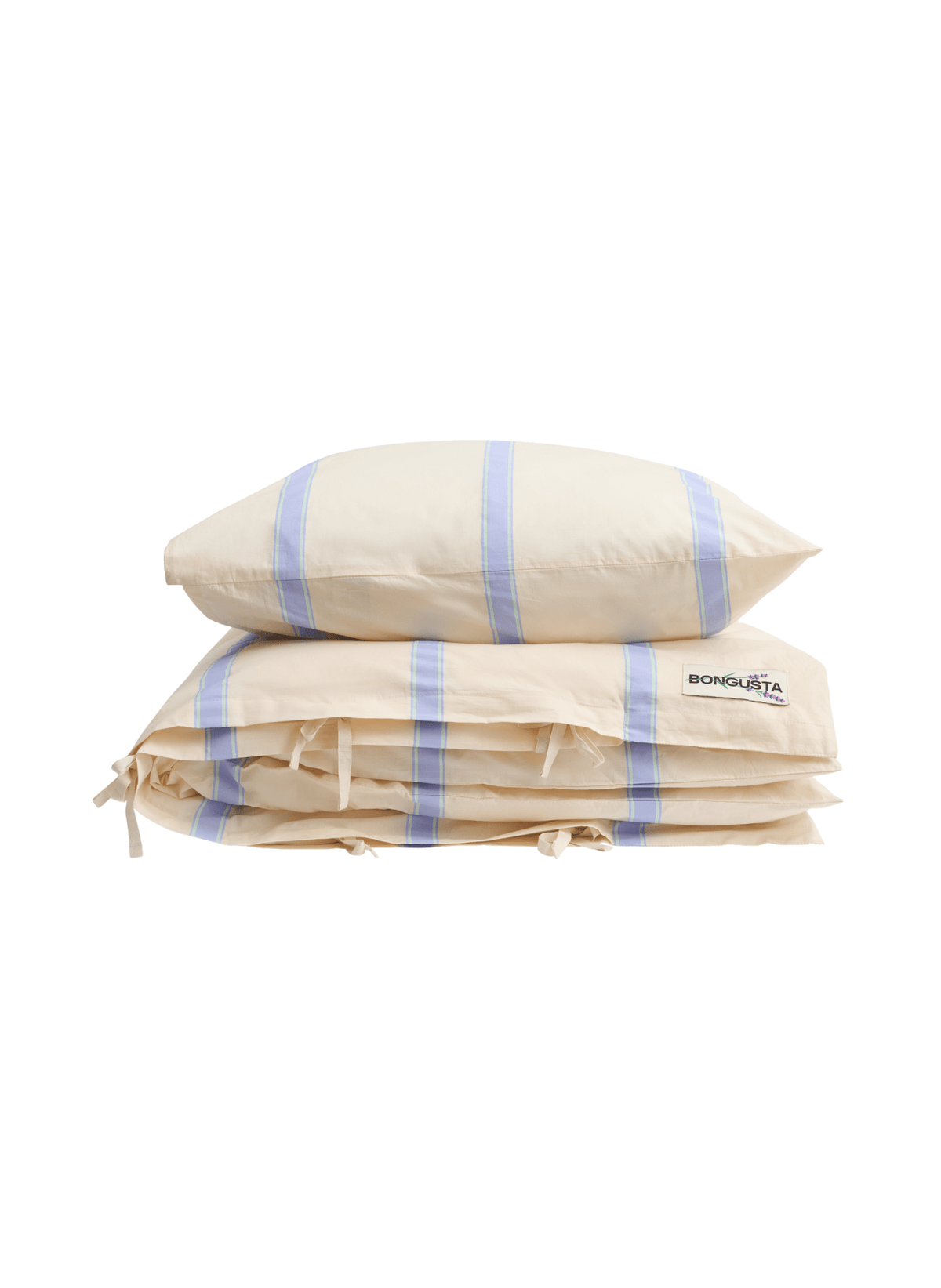 Bongusta Percale Bettwäsche Set Creme & Lavendel - hei-kju