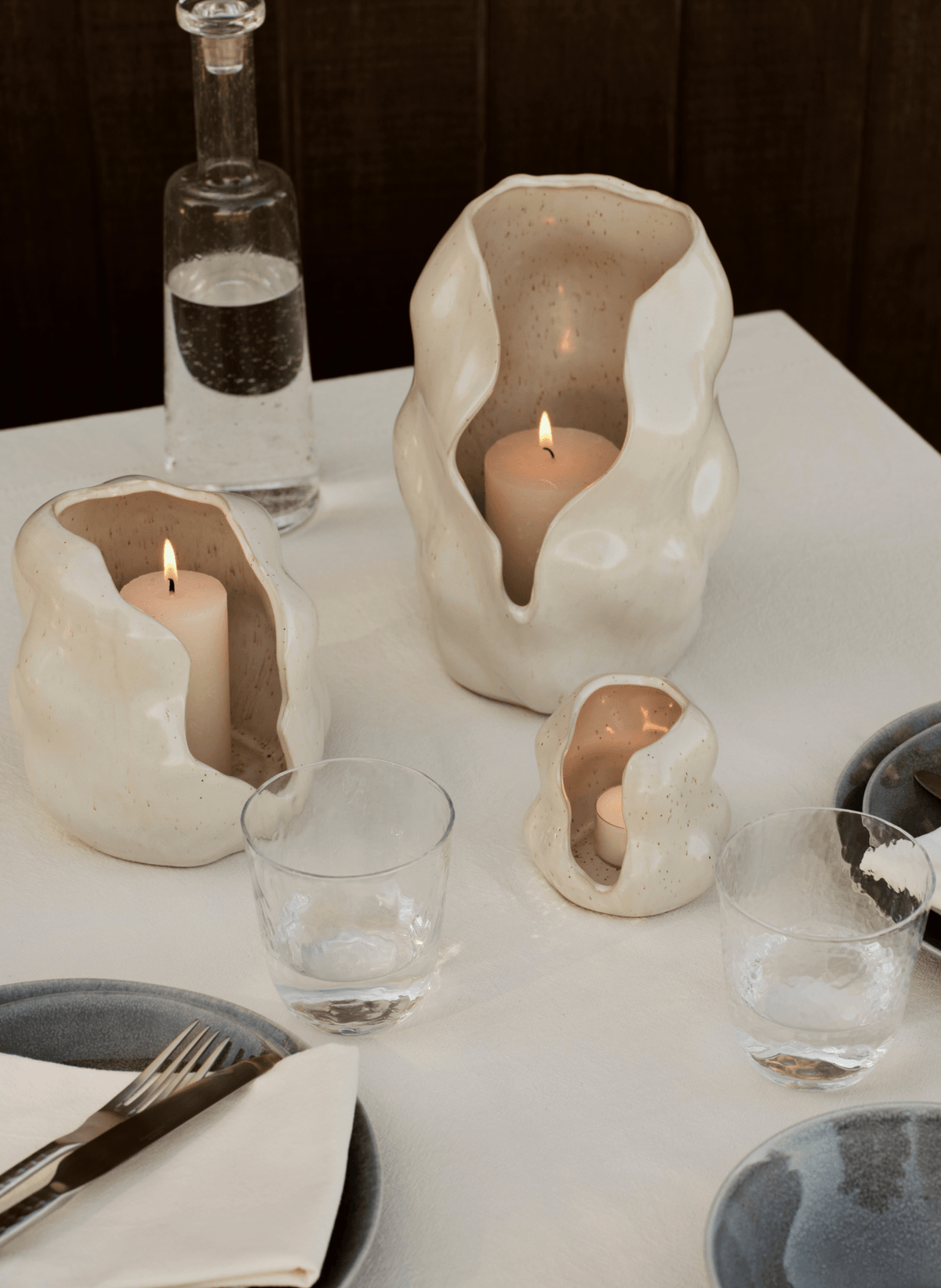 Broste Copenhagen Mundgeblasene Trinkgläser Hammered, 4er - Set - hei - kju