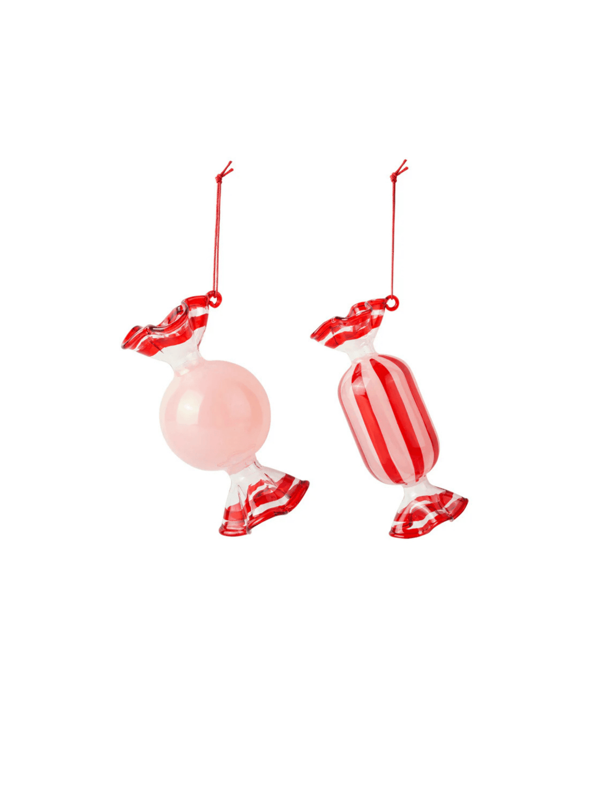 Broste Copenhagen Weihnachtskugel Candy Glas 2 Teile - hei - kju