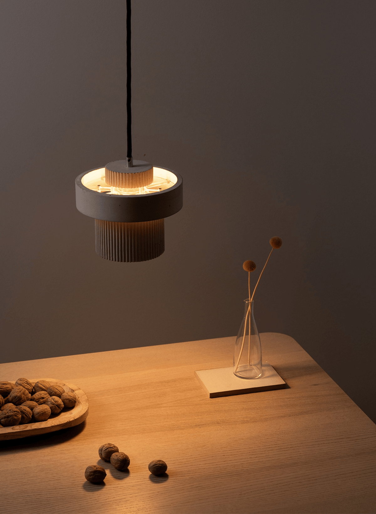 GANTlights Pendelleuchte – Designlampe aus Beton mit Up & Down Licht (S9) - hei-kju