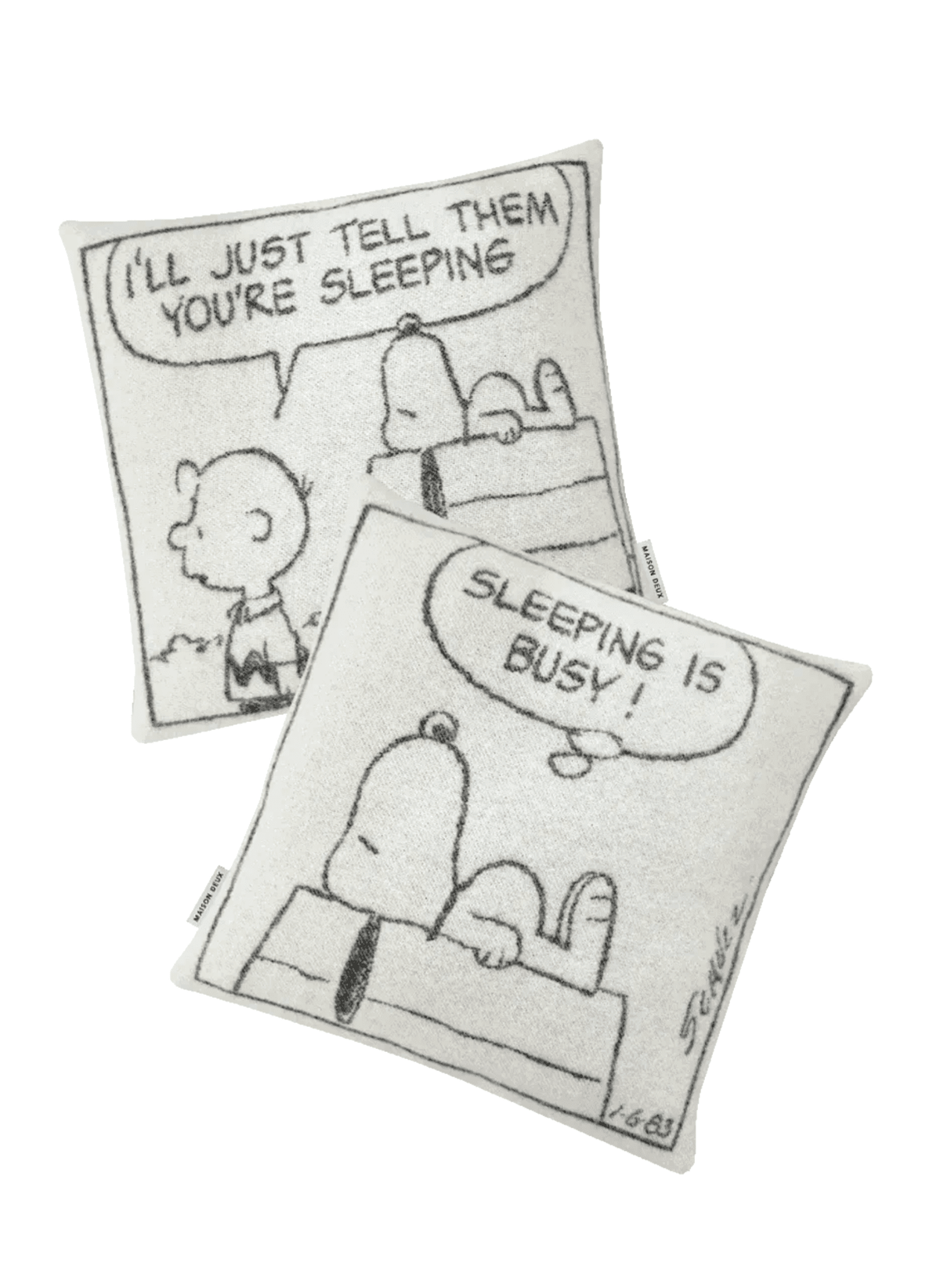 Maison Deux Kissen 2er Set Peanuts Comic Doughnut - hei - kju