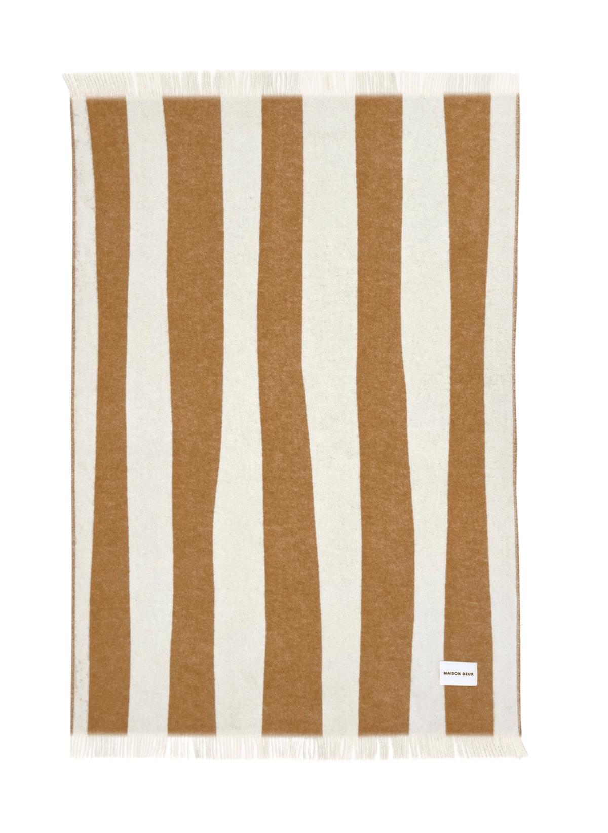 Maison Deux Wolldecke Rough Stripe Terra - hei - kju
