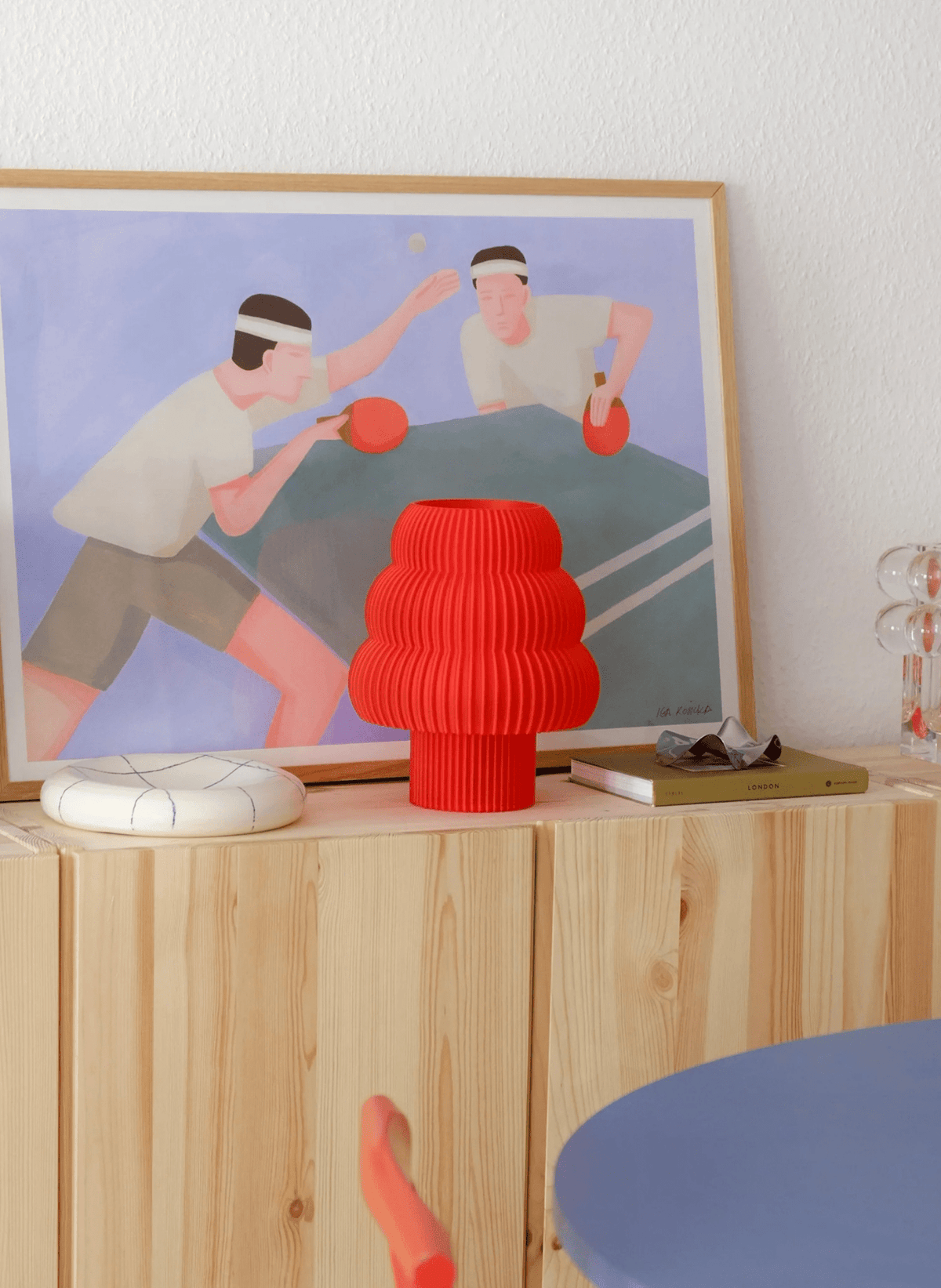 Mola Studio Tischlampe Luma Rot - hei - kju