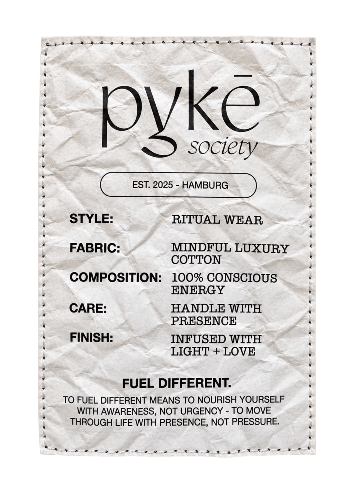 PYKĒ Fuel Different Hoodie - Washed Grey - hei-kju