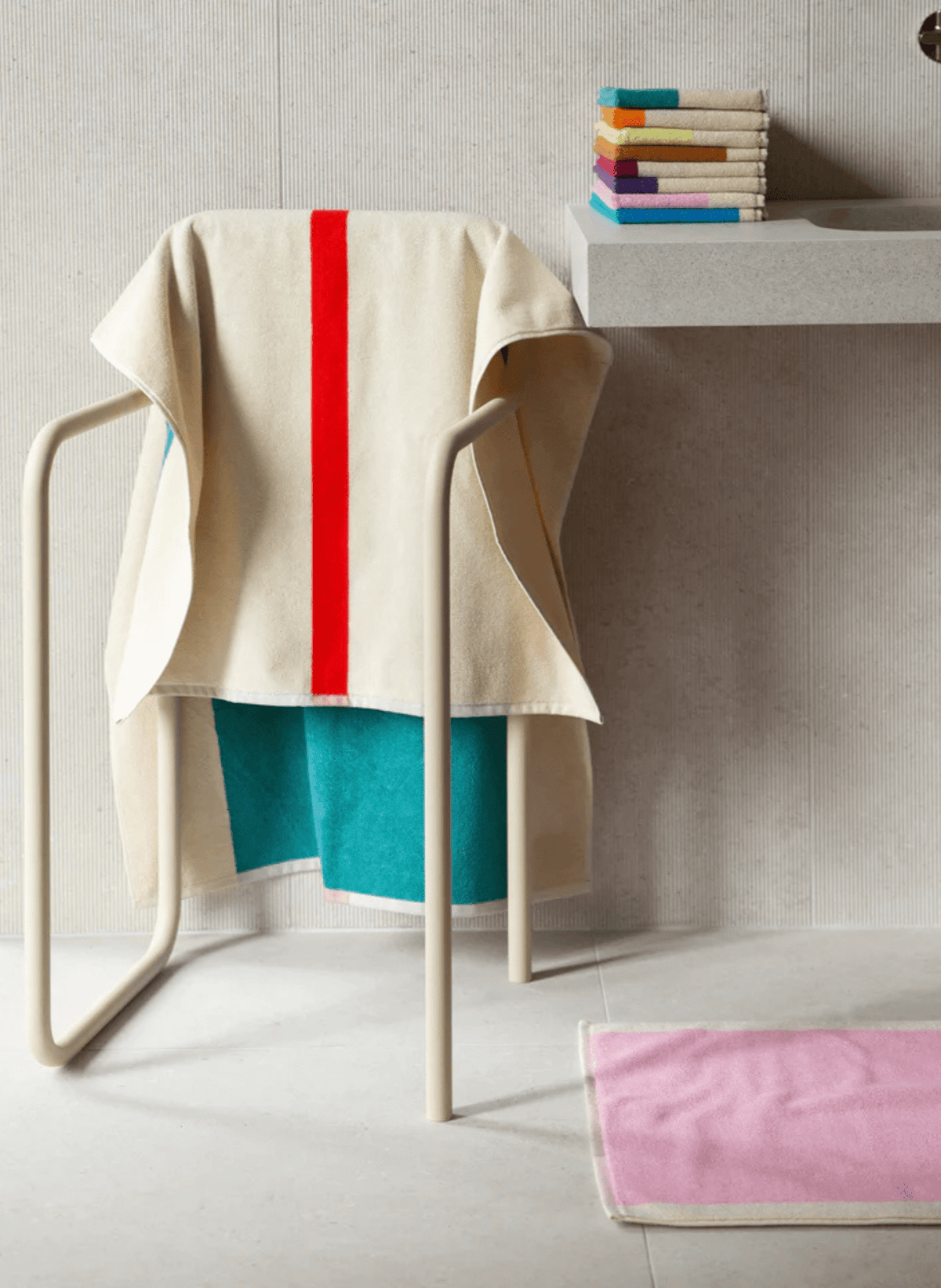 Suite702 Handtuch 100% Baumwolle Rot Türkis - hei - kju