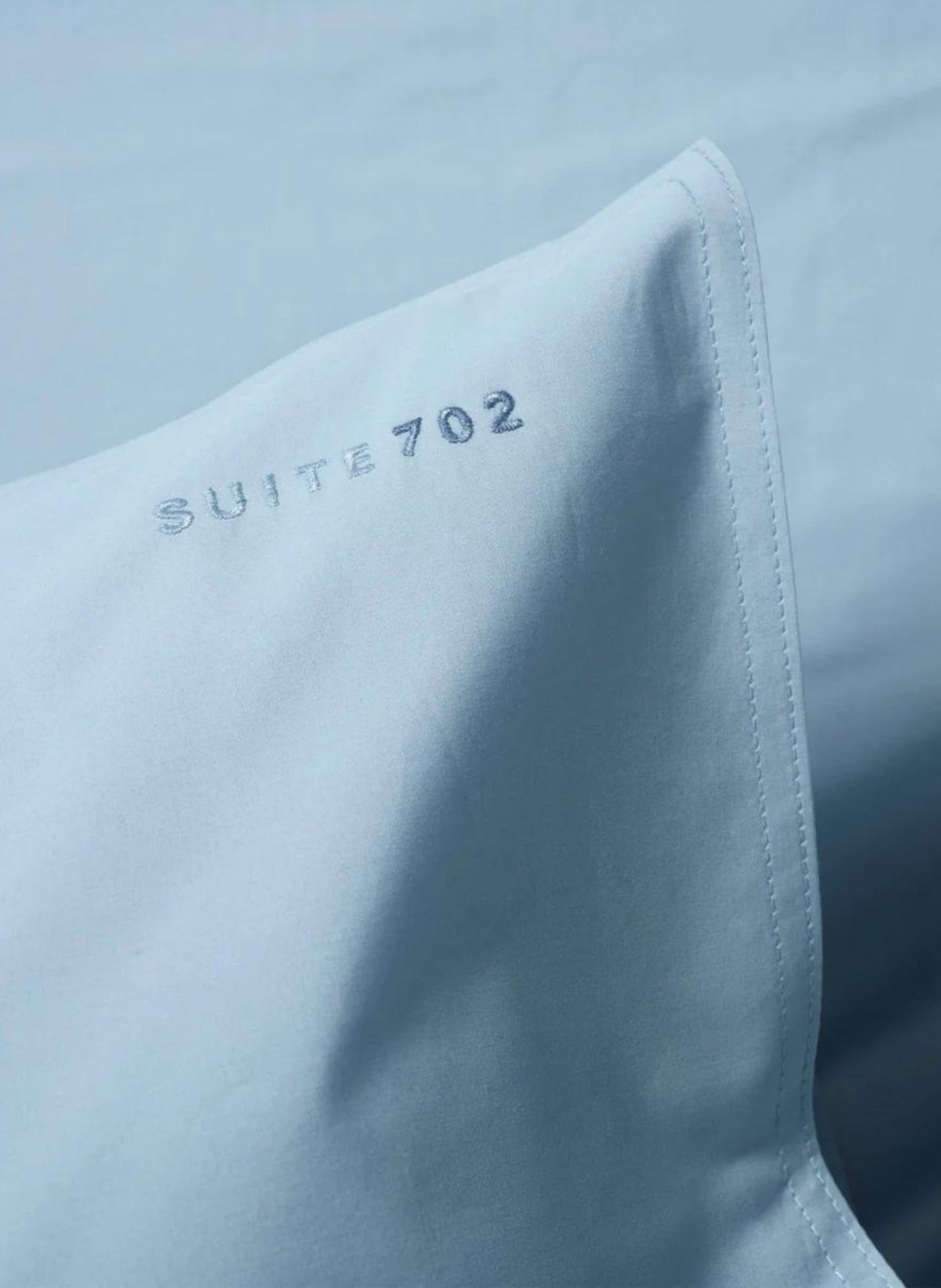Suite702 Kissenbezug 100% Baumwolle Hellblau - hei - kju
