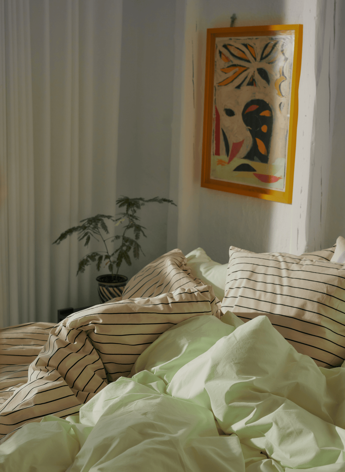 Bongusta Percale Bettwäsche Set Creme & Schwarz - hei-kju