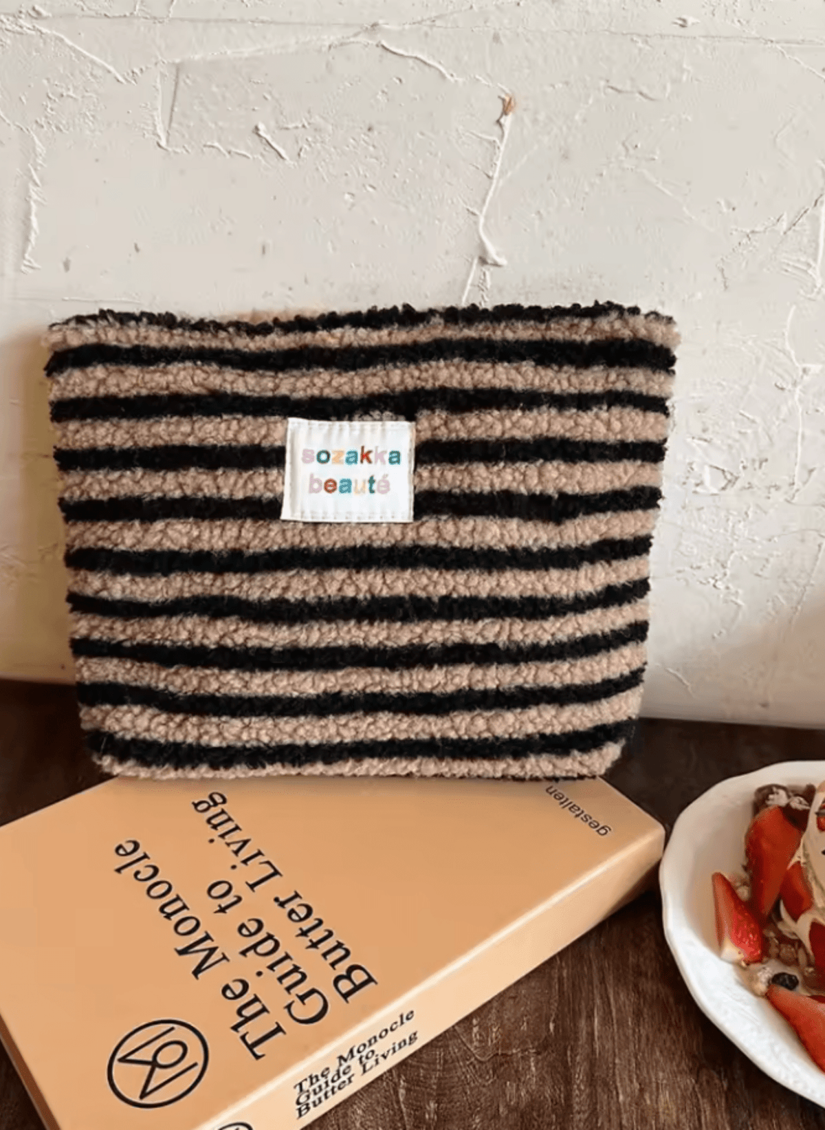 hei - kju Bunte Plüsch - Kosmetiktasche - hei - kju