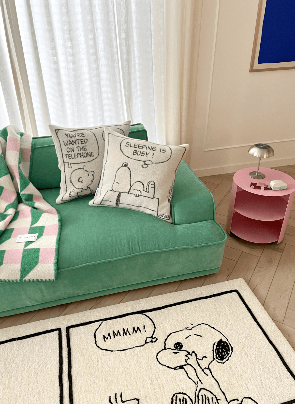 Maison Deux Kissen 2er Set Peanuts Comic Doughnut - hei - kju