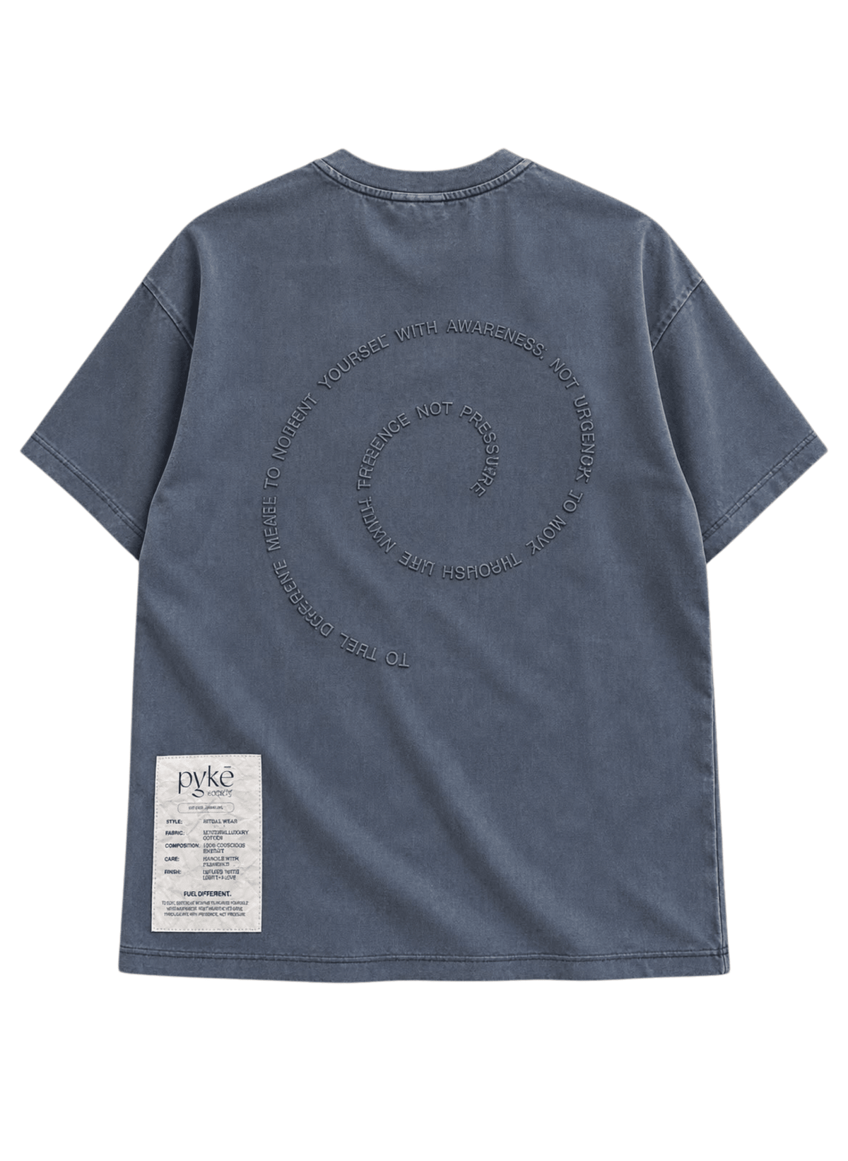 PYKĒ Awareness T-Shirt - Washed Grey - hei-kju