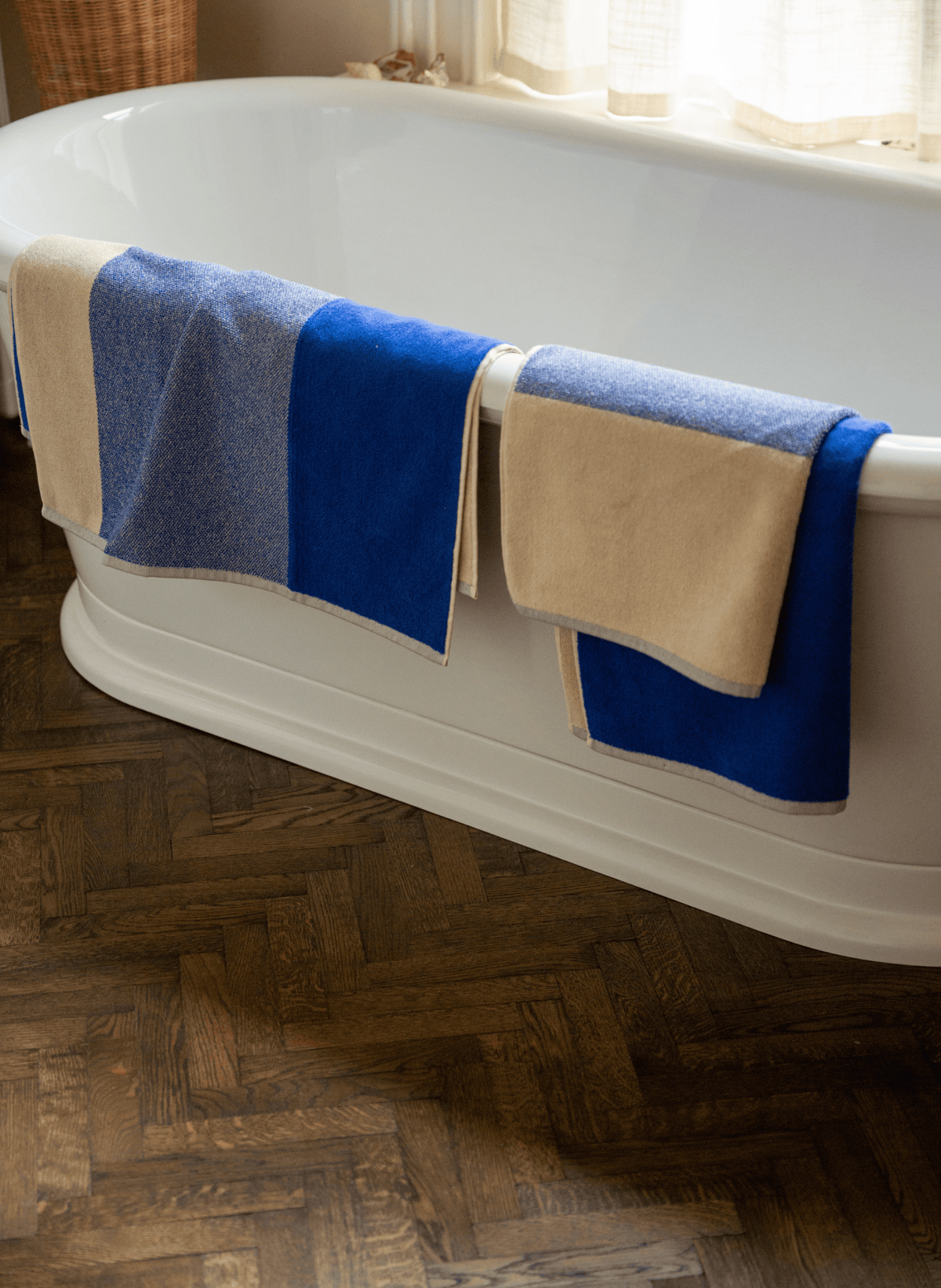 Suite702 Badetuch - Set Cobalt Blue Ecru (2 - tlg.) - hei - kju