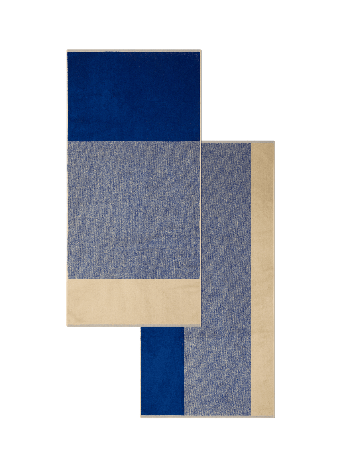 Suite702 Badetuch - Set Cobalt Blue Ecru (2 - tlg.) - hei - kju